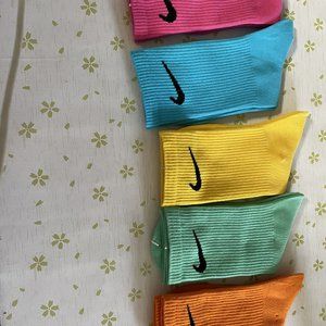 Nike Orange green yellow blue pink socks